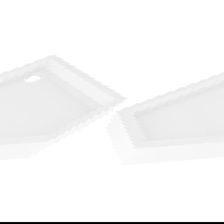 Mexen Flow+ receveur de douche pentagonal 100 x 100 cm, blanc brillant - 46P101010H