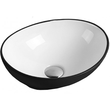 Mexen Elza lavabo sur plan 40 x 33 cm, blanc/noir - 21014075