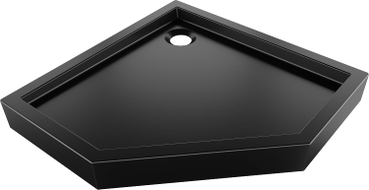 Mexen Flow+ receveur de douche pentagonal 90 x 90 cm, noir mat - 46P709090H