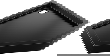 Bac de douche pentagonal Mexen Flow+ 100 x 100 cm, noir mat - 46P701010H