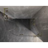 Mexen Lunar L cabine de douche semi-circulaire pivotante droite 100 x 90 cm, transparente, dorée brossée