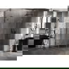 Mexen Lunar L cabine de douche semi-circulaire battante droite 80 x 70 cm, transparent, gun gray brossé - 833L-080P-070L-66-00