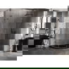 Mexen Lunar L cabine de douche semi-circulaire battante droite 80 x 70 cm, transparent, gun gray brossé - 833L-080P-070L-66-00