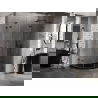 Mexen Lunar L cabine de douche semi-circulaire battante droite 80 x 70 cm, transparent, noire - 833L-080P-070L-70-00