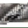 Mexen Lunar L cabine de douche demi-circulaire pivotante droite 100 x 80 cm, transparent, noir - 833L-100P-080L-70-00