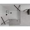 Mexen Roma cabine de douche à battant 80 x 80 cm, transparent, noir + receveur de douche Flat, blanc - 854-080-080-70-00-4010B