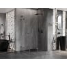 Mexen Lunar L cabine de douche semi-circulaire pivotante droite 100 x 90 cm, transparent, métal canon - 833L-100P-090L-95-00