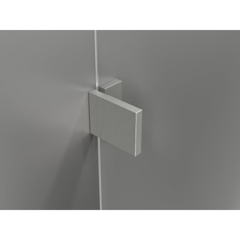 Mexen Lunar L cabine de douche semi-circulaire battante droite 90 x 70 cm, transparent, nickel brossé - 833L-090P-070L-97-00