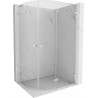 Mexen Lunar L cabine de douche quart de cercle pivotante droite 100 x 90 cm, transparent, nickel brossé - 833L-100P-090L-97-00