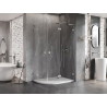 Mexen Lunar L cabine de douche quart de cercle pivotante droite 100 x 90 cm, transparent, nickel brossé - 833L-100P-090L-97-00