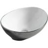 Mexen Elza lavabo à poser 40 x 33 cm, argent/blanc - 21014079