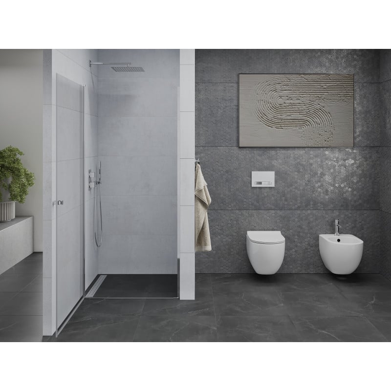 Mexen Pretoria porte de douche pivotante 80 cm, transparent, chromé - 852-080-000-01-00