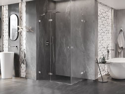 Mexen Lunar Duo cabine de douche pivotante gauche 115 x 85 cm, transparent, chromé - 834-115L-085P-01-00