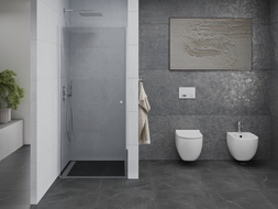 Mexen Pretoria porte de douche battante 90 cm, transparent, chrome - 852-090-000-01-00