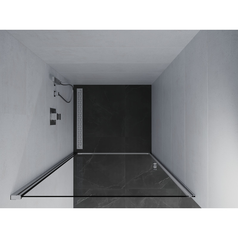 Mexen Pretoria porte de douche battante 90 cm, transparent, chrome - 852-090-000-01-00