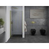 Mexen Pretoria portes de douche pivotantes 80 cm, transparentes, dorées - 852-080-000-50-00