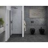 Mexen Pretoria porte de douche pivotante 80 cm, transparente, noire - 852-080-000-70-00