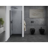 Mexen Pretoria porte de douche pivotante 90 cm, transparent, noir - 852-090-000-70-00