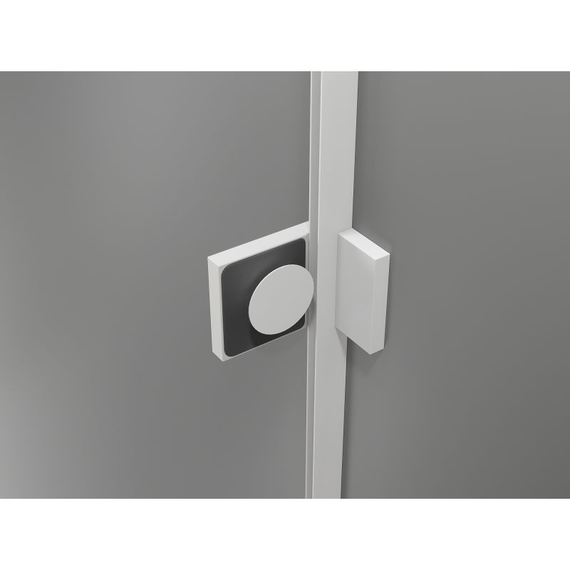 Mexen Lunar Duo cabine de douche battante 70 x 70 cm, transparent, blanc - 834-070L-070P-20-00