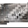 Mexen Lunar Duo cabine de douche pivotante 115 x 100 cm, transparent, blanc - 834-115L-100P-20-00
