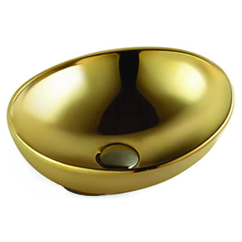 Mexen Elza lavabo de comptoir 40 x 33 cm, doré - 21014088