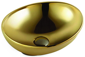 Mexen Elza lavabo de comptoir 40 x 33 cm, Or - 21014088
