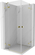 Cabine de douche battante Mexen Lunar Duo 110 x 110 cm, transparent, or - 834-110L-110P-50-00