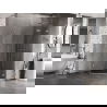Mexen Lunar cabine de douche pentagonale pivotante droite 80 x 80 cm, transparent, chrome - 831-080P-080L-01-00-P