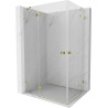 Mexen Lunar Duo cabine de douche pivotante gauche 120 x 70 cm, transparent, doré - 834-120L-070P-50-00