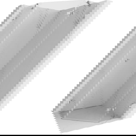 Mexen Lunar cabine de douche pentagonale pivotante droite 90 x 90 cm, transparent, chrome - 831-090P-090L-01-00-P