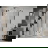 Cabine de douche pivotante Mexen Roma 100 x 100 cm, transparent, noir + receveur Flat, blanc - 854-100-100-70-00-4010B