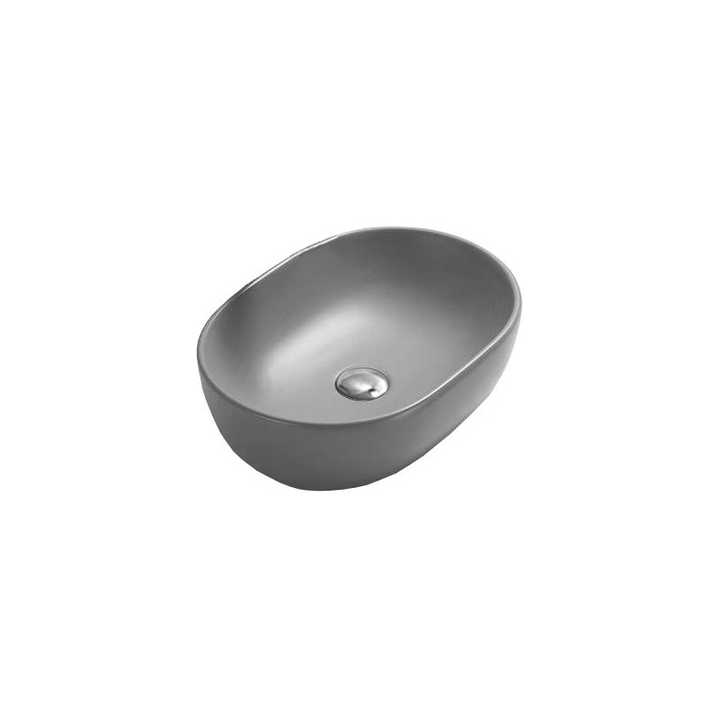 Mexen Viki lavabo de comptoir 48 x 35 cm, Gris clair mat - 21054861