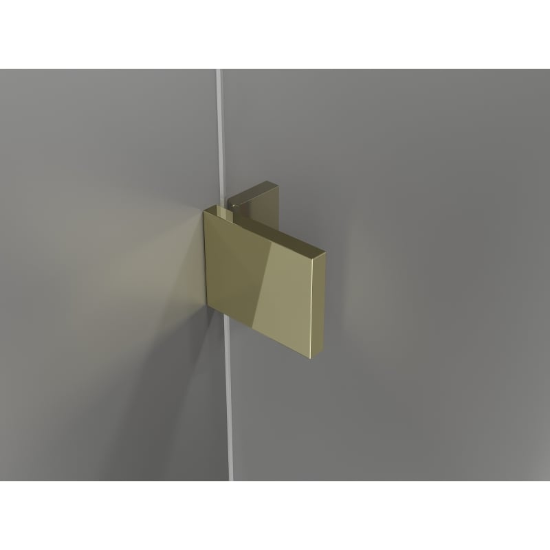 Mexen Lunar cabine de douche pentagonale pivotante droite 90 x 80 cm, transparent, or - 831-090P-080L-50-00-P