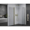 Mexen Pretoria cabine de douche pivotante 70 x 80 cm, transparente, dorée - 852-070-080-50-00