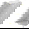 Mexen Lunar Duo cabine de douche pivotante 110 x 70 cm, transparent or brossé - 834-110L-070P-55-00