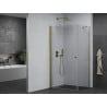 Mexen Pretoria cabine de douche pivotante 80 x 90 cm, transparent, doré - 852-080-090-50-00