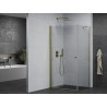 Mexen Pretoria cabine de douche pivotante 80 x 100 cm, transparent, or - 852-080-100-50-00
