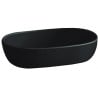 Mexen Viki lavabo à poser 59 x 40 cm, noir brillant - 21056070
