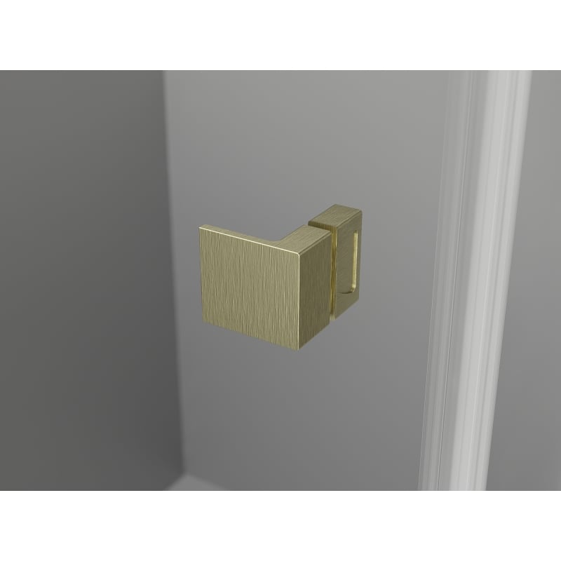 Mexen Lunar Duo cabine de douche pivotante 120 x 120 cm, transparent, or brossé - 834-120L-120P-55-00