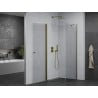 Mexen Pretoria cabine de douche pivotante 70 x 70 cm, transparente, dorée - 852-070-070-50-00
