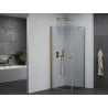 Mexen Pretoria cabine de douche pivotante 70 x 70 cm, transparente, dorée - 852-070-070-50-00