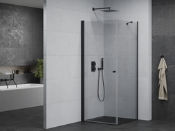 Mexen Pretoria cabine de douche pivotante 70 x 70 cm, transparente, noire - 852-070-070-70-00