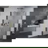 Mexen Pretoria cabine de douche pivotante 80 x 80 cm, transparent, noir - 852-080-080-70-00