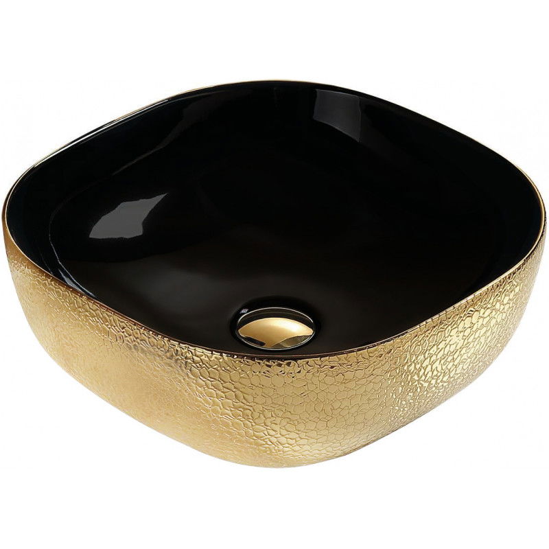 Mexen Vera lavabo de comptoir 42 x 42 cm, Or/Noir - 21074177