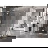 Mexen Lunar L Duo cabine de douche à pivot 85 x 75 cm, transparent, blanche - 834L-085L-075P-20-00