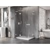 Mexen Lunar L Duo cabine de douche pivotante gauche 90 x 70 cm, transparent, blanc - 834L-090L-070P-20-00
