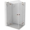 Mexen Lunar Duo cabine de douche pivotante 100 x 85 cm, transparent, or rose - 834-100L-085P-60-00