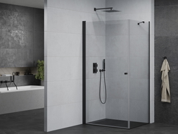 Mexen Pretoria cabine de douche pivotante 70 x 80 cm, transparente, noire - 852-070-080-70-00