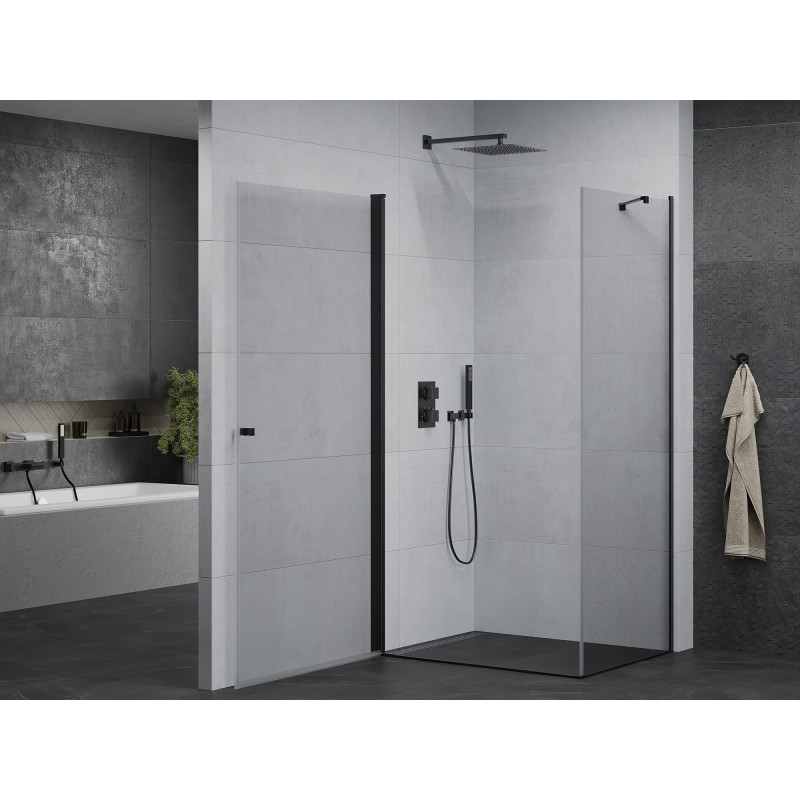 Mexen Pretoria cabine de douche pivotante 70 x 120 cm, transparent, noire - 852-070-120-70-00