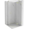 Mexen Lunar cabine de douche pentagonale pivotante droite 80 x 80 cm, transparente, or brossé - 831-080P-080L-55-00-P